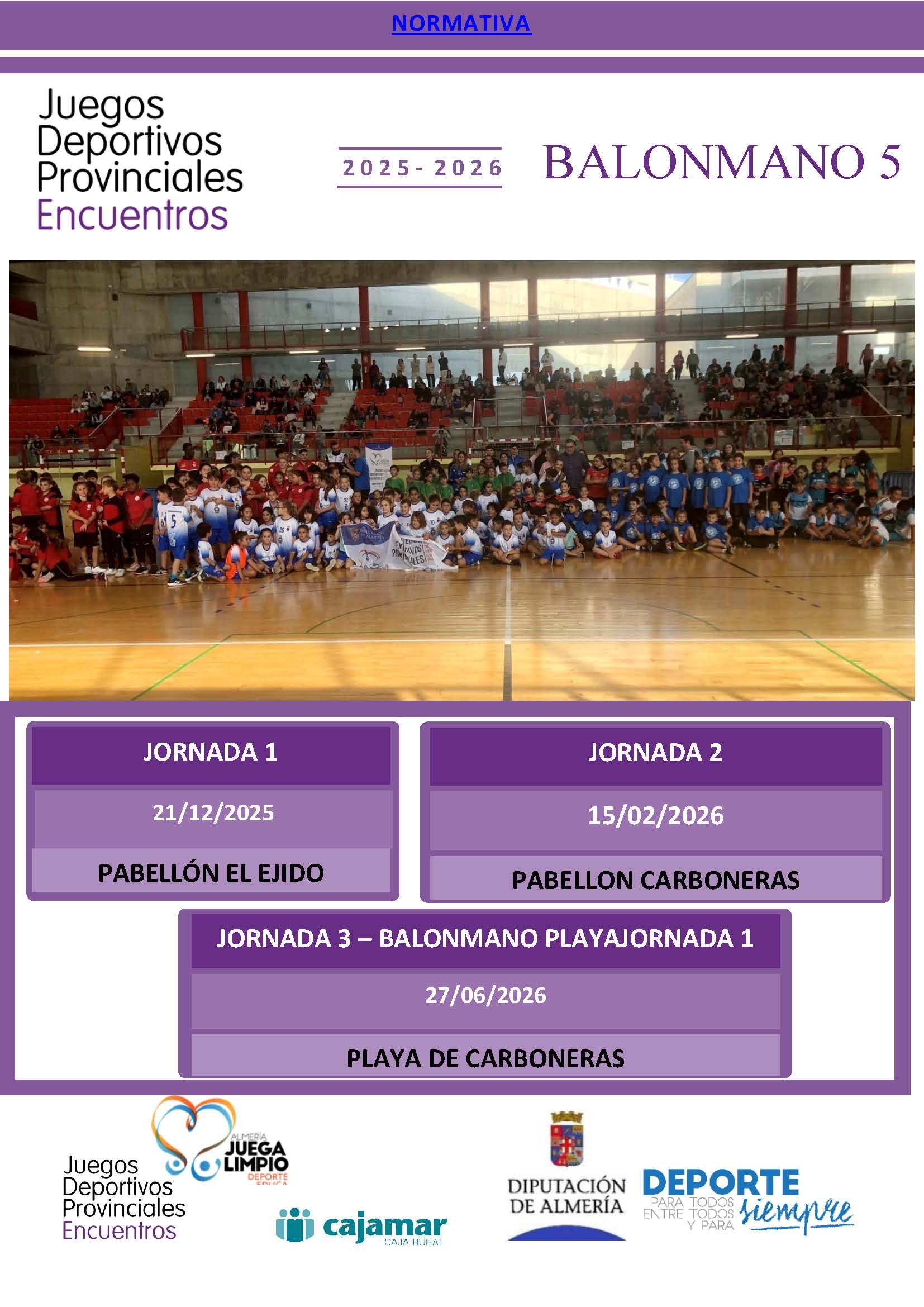Encuentros Educativos de Promoción del Balonmano a 5. Carboneras 27-06-26
